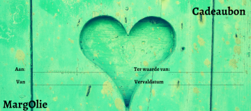 Cadeaubon hart groen